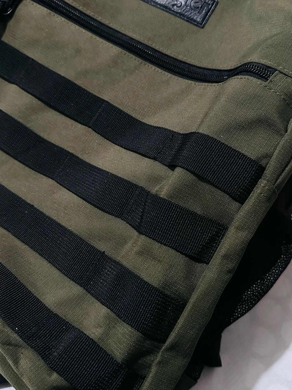 Wrangler Olive Green Backpack with Black Webbing